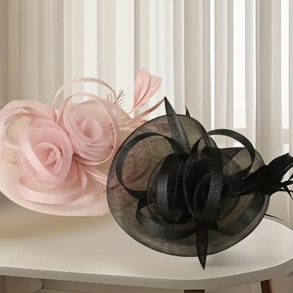 🐎NEW! Elegant Black Fascinator Hat - Picture 3 of 4